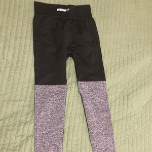 NEW Gymshark TwoTone Leggings- Black/Black Marl
